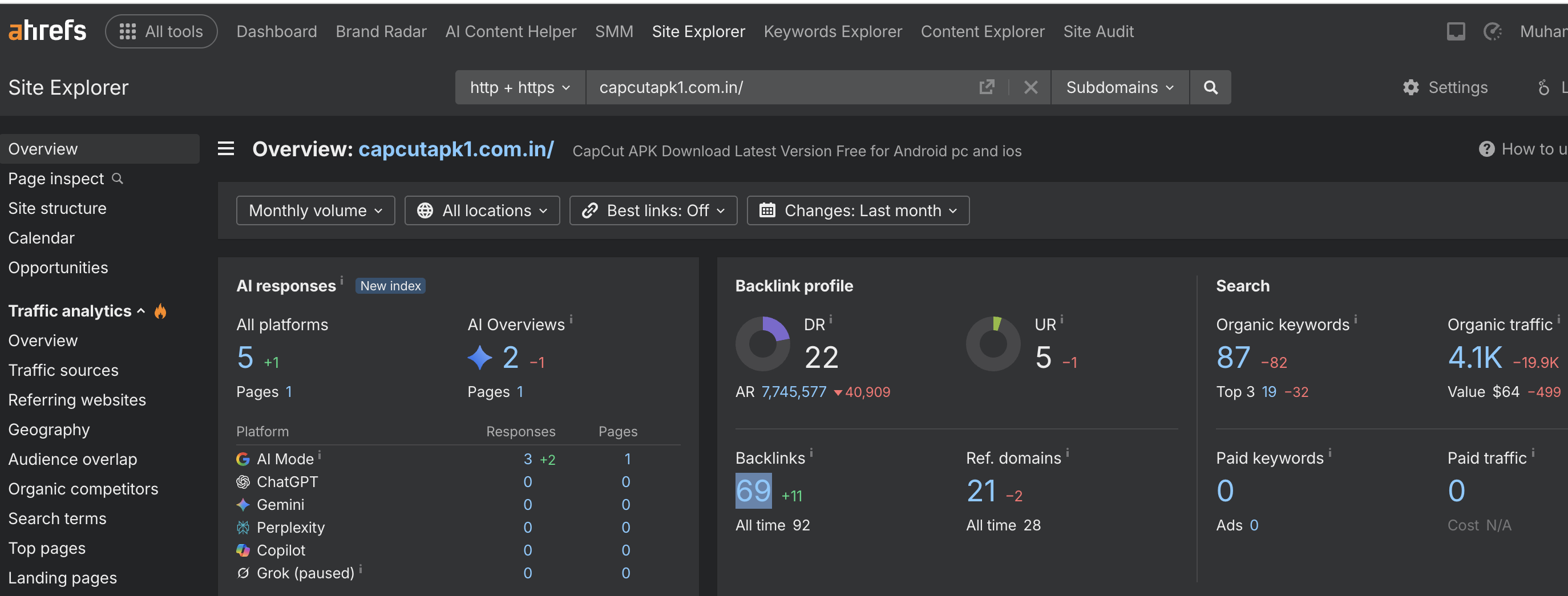 Google Search Console screenshot